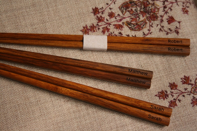 Vintage Chopsticks Personalized Engraving Pouch Not Included image 8