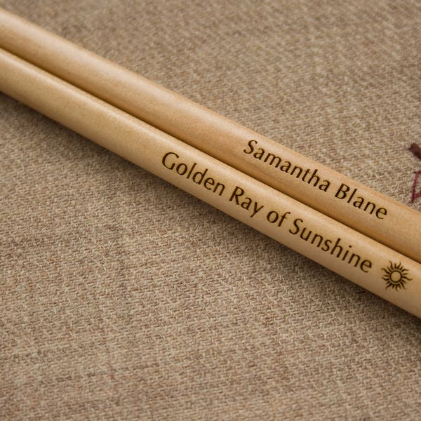 Custom Engraved Chopsticks - Light Wood