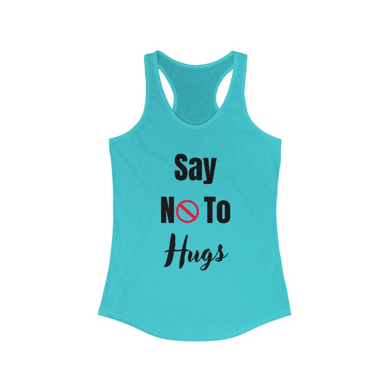 Women's Racerback Tank, Say No to Hugs Fitness, Lady Boss Workout Top