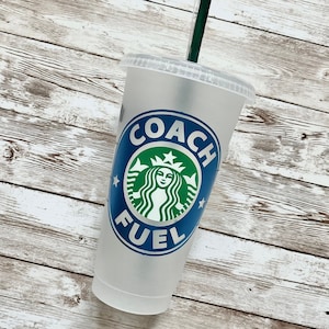 Coach Fuel | Personalized Starbucks Cold Cup, Reusable Plastic Beverage Tumbler - You Choose Colors