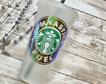 Gymnastics Fuel | Personalized Starbucks Cold Cup, Reusable Plastic Beverage Tumbler - You Choose Colors
