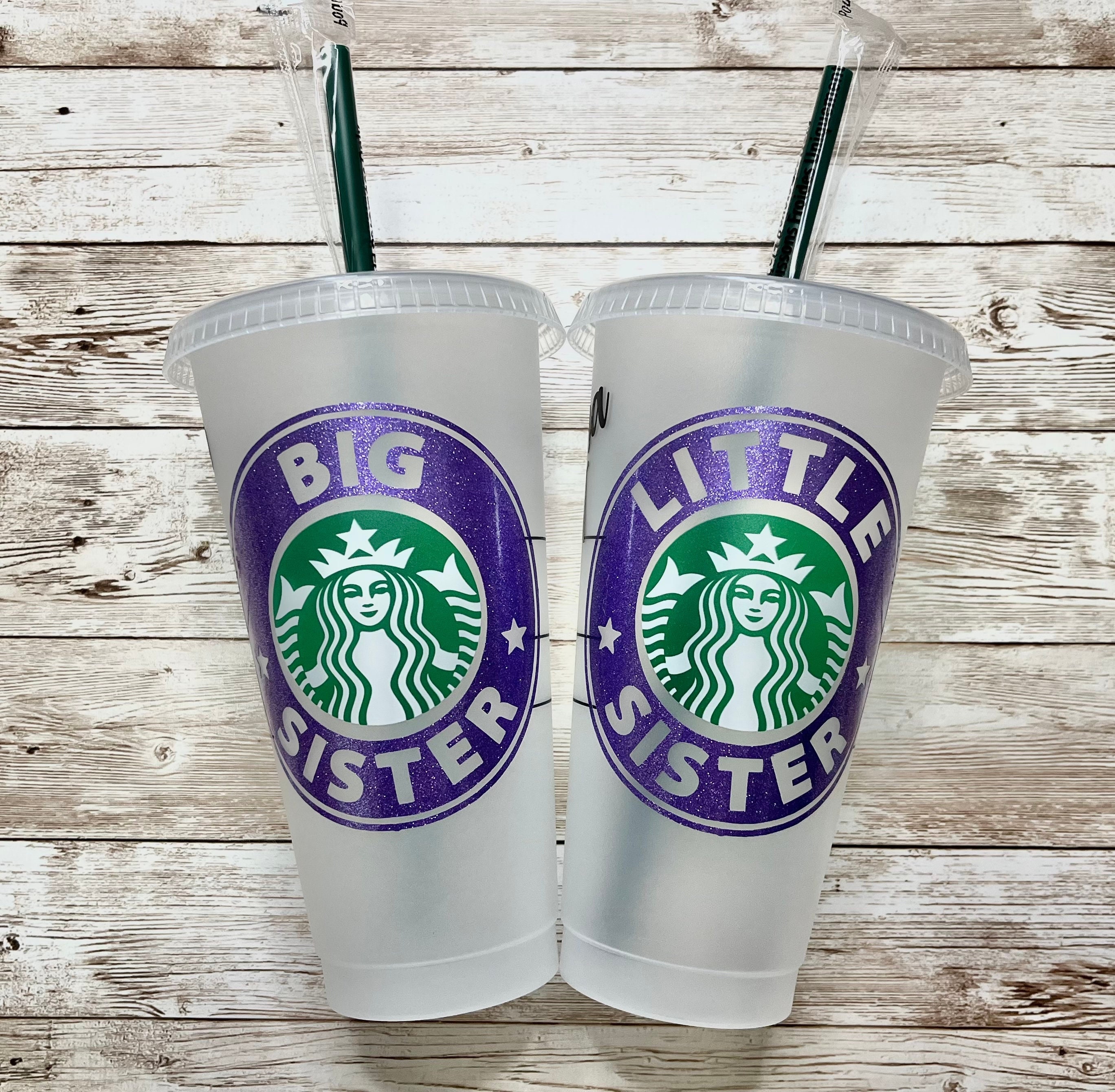 Big Sister or Little Sister | Personalized Starbucks Cold Cup, Reusable  Plastic Beverage Tumbler - You Choose Colors - Etsy