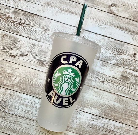 CPA Fuel | Personalized Starbucks Cold Cup, Reusable Plastic Beverage  Tumbler - You Choose Colors - Etsy