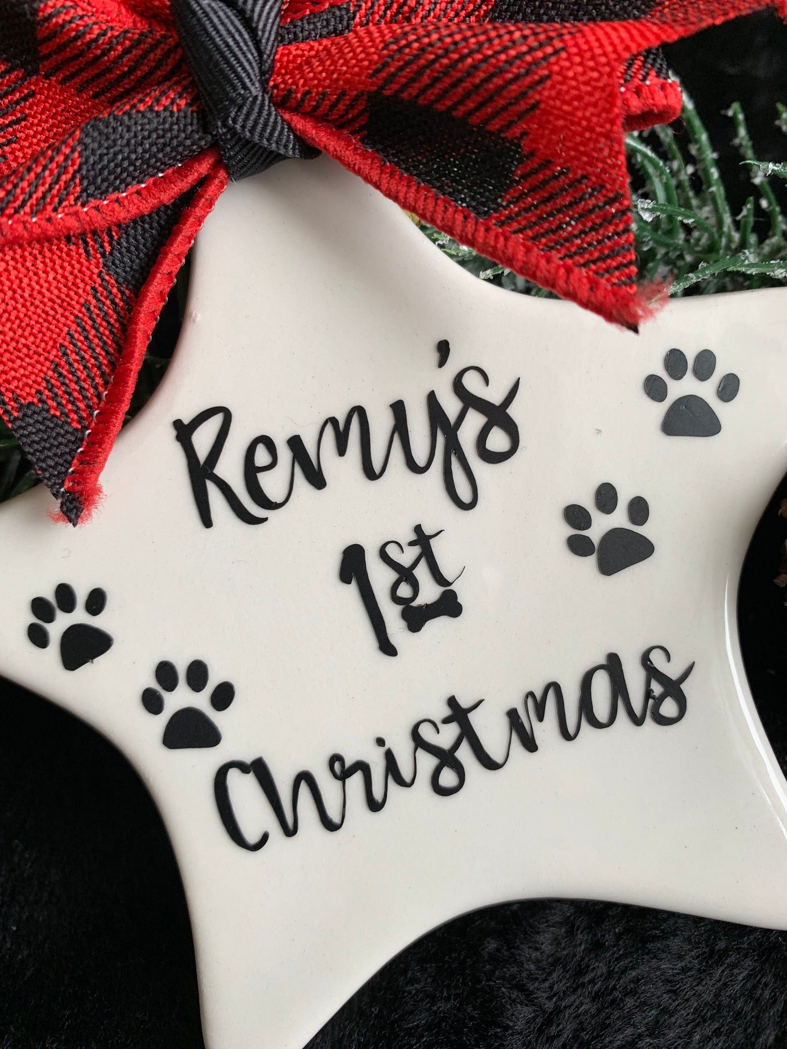 Ornement personnalisé détoile de Noël de chien Vous | Etsy