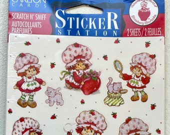 Vintage Strawberry Shortcake Stickers - New unused pack 1996 Carlton cards