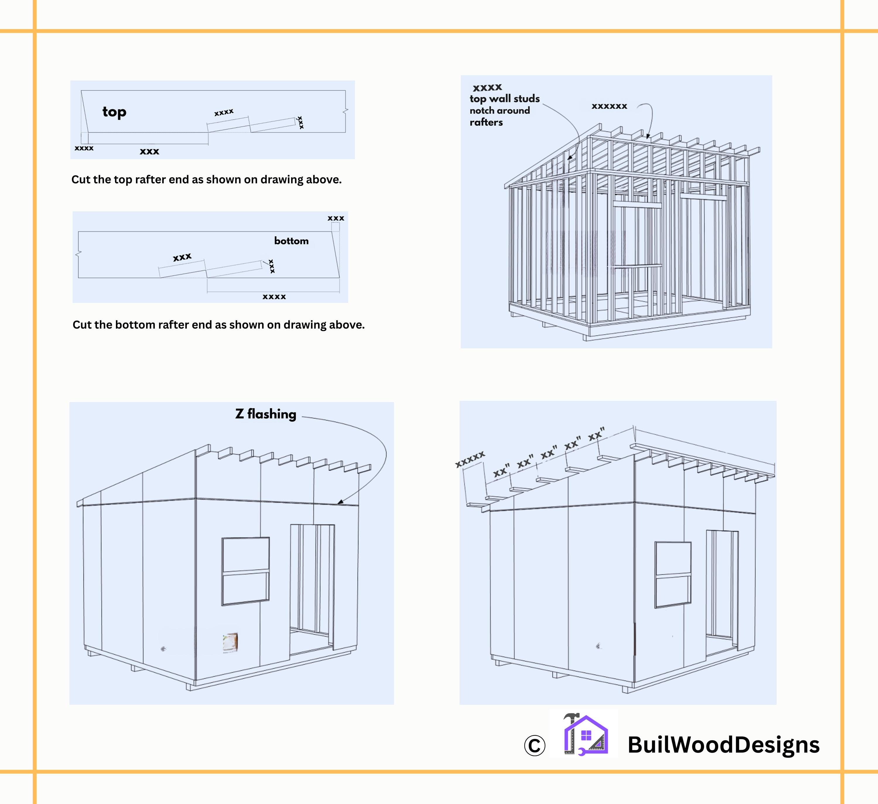 Modern 10x12 DIY Shed Plans Step-by-step Woodworking Guide | Digital