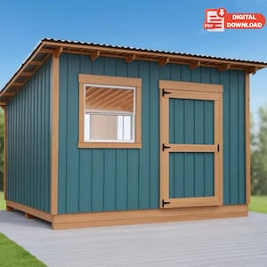 10x12 Garden Shed Plans and Build Guide | DIY Woodworking Instructions  | Easy Backyard Storage Shed Build