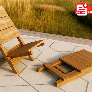 Foldable Wooden Lawn Chair Plans: DIY Adirondack Style (PDF Download)