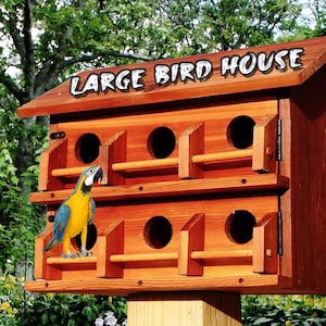 DIY-plannen voor vogelhuisjes: handgemaakt vogelhuis, groot vogelhuis, modern vogelhuis, houten vogelhuis, vogelhuis buiten, plannen vogelhuisje 2025