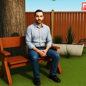 Outdoor Bench Build Plans | DIY Woodworking Project| Digital Download | Simple Patio Bench | Printable PDF Furniture Plans|Outdoor Furniture
