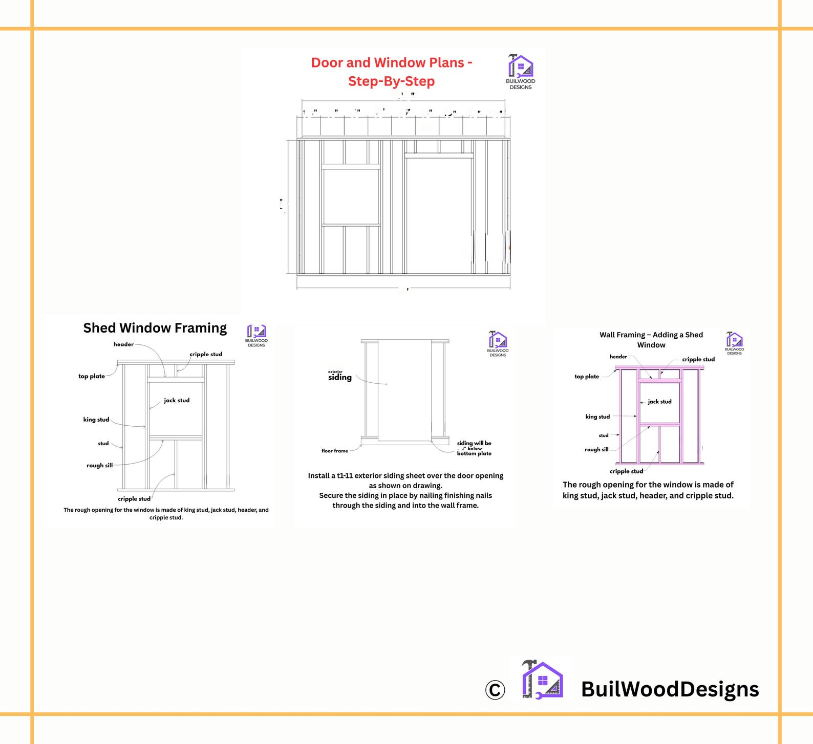 Modern 10x12 DIY Shed Plans Step-by-step Woodworking Guide | Digital