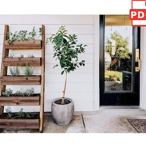 Tiered Vertical Ladder Planter Box Plans | DIY Garden, Herb & Vegetable Planter | PDF Build Plans | Instant Download Raised Bed Design