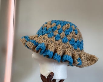 Crochet Ruffle Edge Hat |Crochet Ruffled Hat