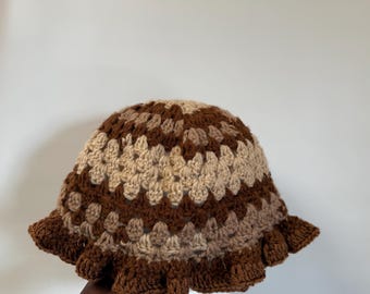 Shell Pattern Crochet Bucket Hat
