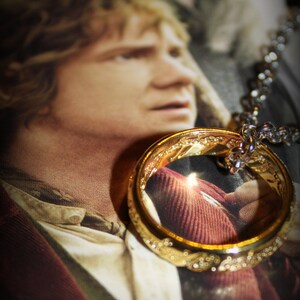 Hobbit Lord 'the Ring' Necklace 24k Gold Plated - Etsy