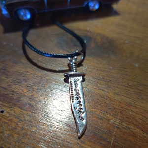 Ruby's Demon Killing Knife SPN Charm Pendant Necklace