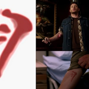 Cain Mark Temporary Tattoo Symbol