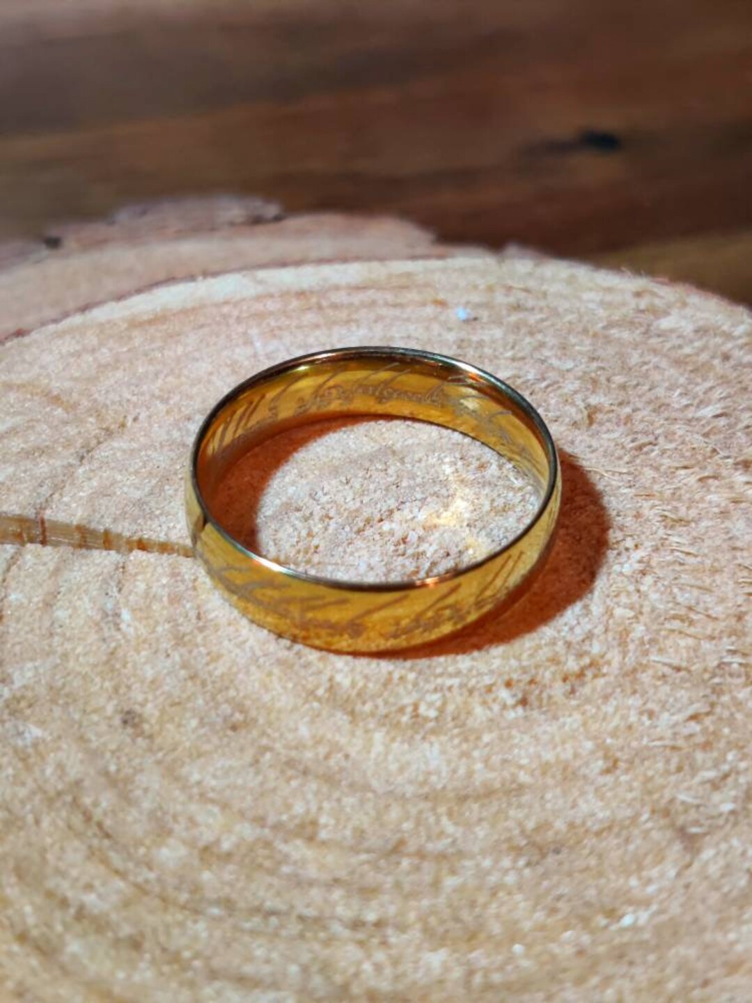 Inspired Hobbit Lord 'the Ring' 24k Gold Plated Size 12 Necklace - Etsy