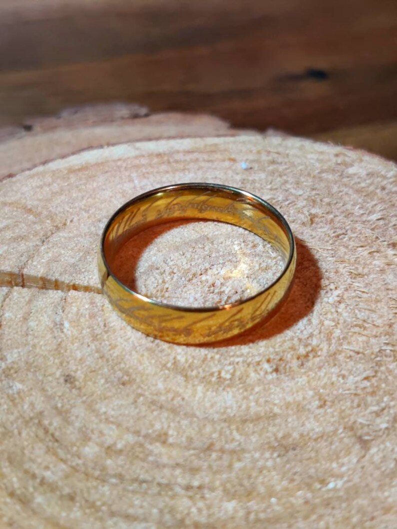 Inspired Hobbit Lord 'the Ring' 24k Gold Plated Size - Etsy