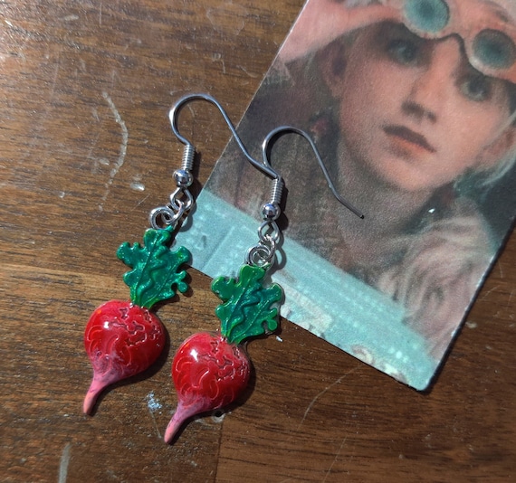Luna Inspired Dirigible Plum Radish earrings