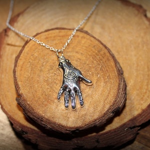 What does your future hold? Palm Reader charm pendant necklace