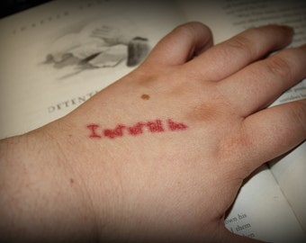 I must not tell lies Temporary Tattoo
