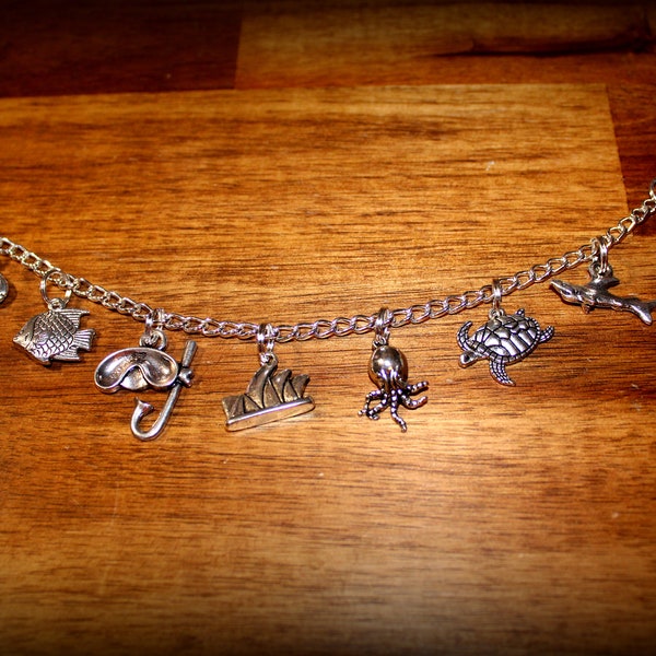 Great Barrier Reef Ocean Inspired Charm Bracelet