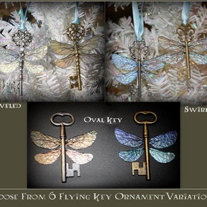 Flying Winged Key Themed Ornament image 2