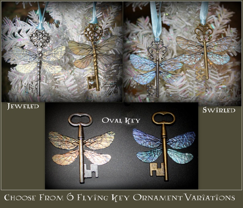 Flying Winged Key Themed Ornament image 2
