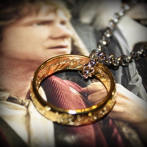 Hobbit Lord 'the Ring' Necklace 24k Gold Plated - Etsy