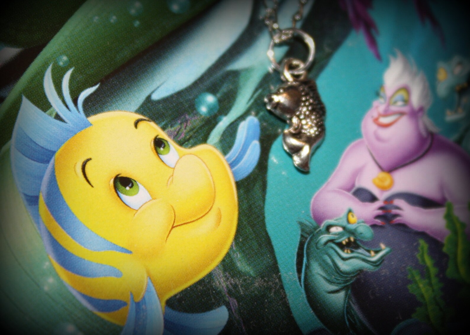 Little Mermaid Flounder Fish Guppy Charm Necklace Etsy