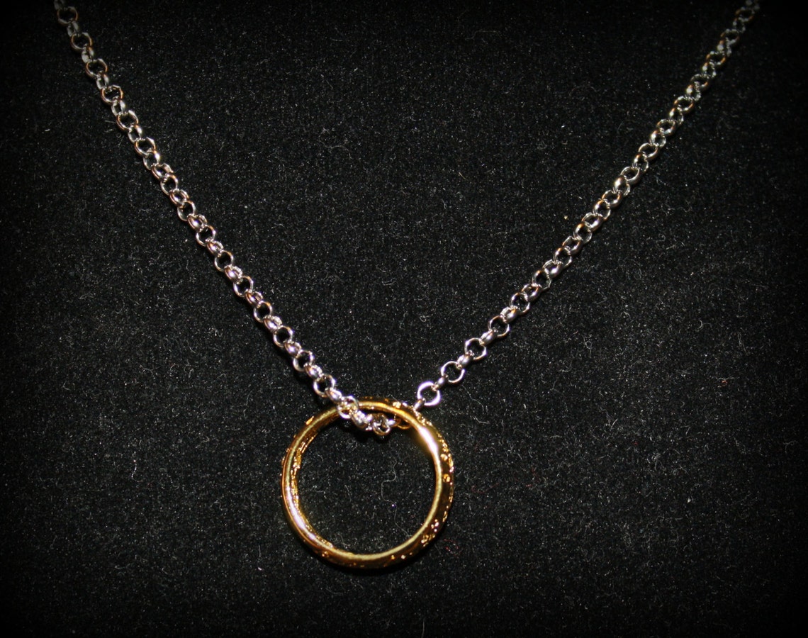 Hobbit Lord 'the Ring' Necklace 24k Gold Plated - Etsy