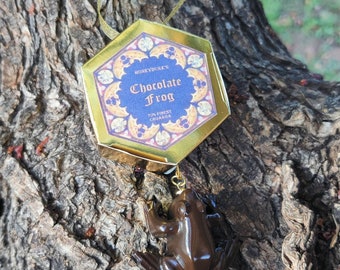 Handmade Chocolate Frog Candy Inspired Christmas Ornament