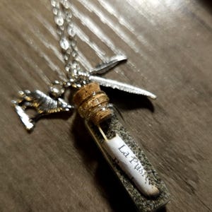 Vampire Saga  La Push Sand Glass Bottle Charm Necklace