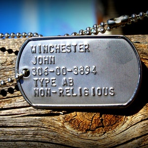 SPN Papa Winchester Dog Tags
