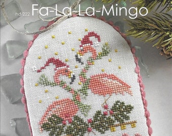 Hands On Design Fa-La-La-Mingo HD222 - Christmas Counted Cross Stitch Pattern
