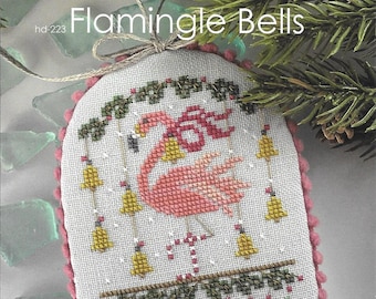 Hands On Design Flamingle Bells HD223 - Christmas Counted Cross Stitch Pattern