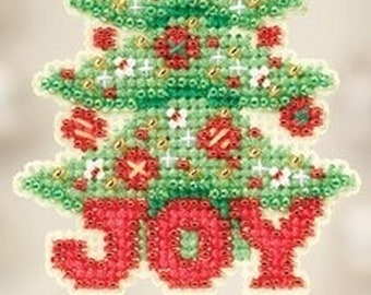 MILL HILL Winter Holiday Collection, Joy Tree MH18-2304 Christmas Ornament Counted Cross Stitch Kit