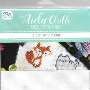 PA Essentials Cross Stitch Fabric 14 count White Aida
