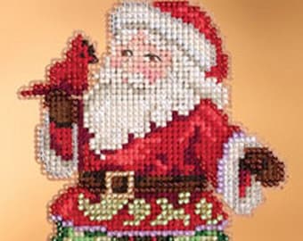 Jim Shore by Mill Hill - Festival Friends Santa - Counted Cross Stitch Ornament Kit