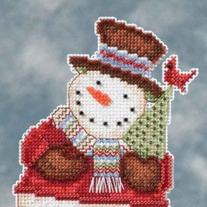 Mill Hill Snowbells - Frank DM20-4105 Debbie Mumm Christmas Snowman Ornament Counted Cross Stitch Kit