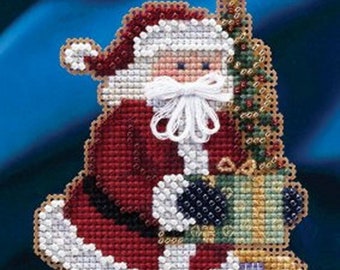 Mill Hill Celebration Santas - Merry Christmas Santa MH20-4301 Ornament Beaded Counted Cross Stitch Kit