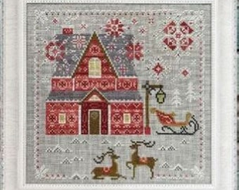 Cottage Garden Samplings - Santa's House - Counted Cross Stitch Pattern