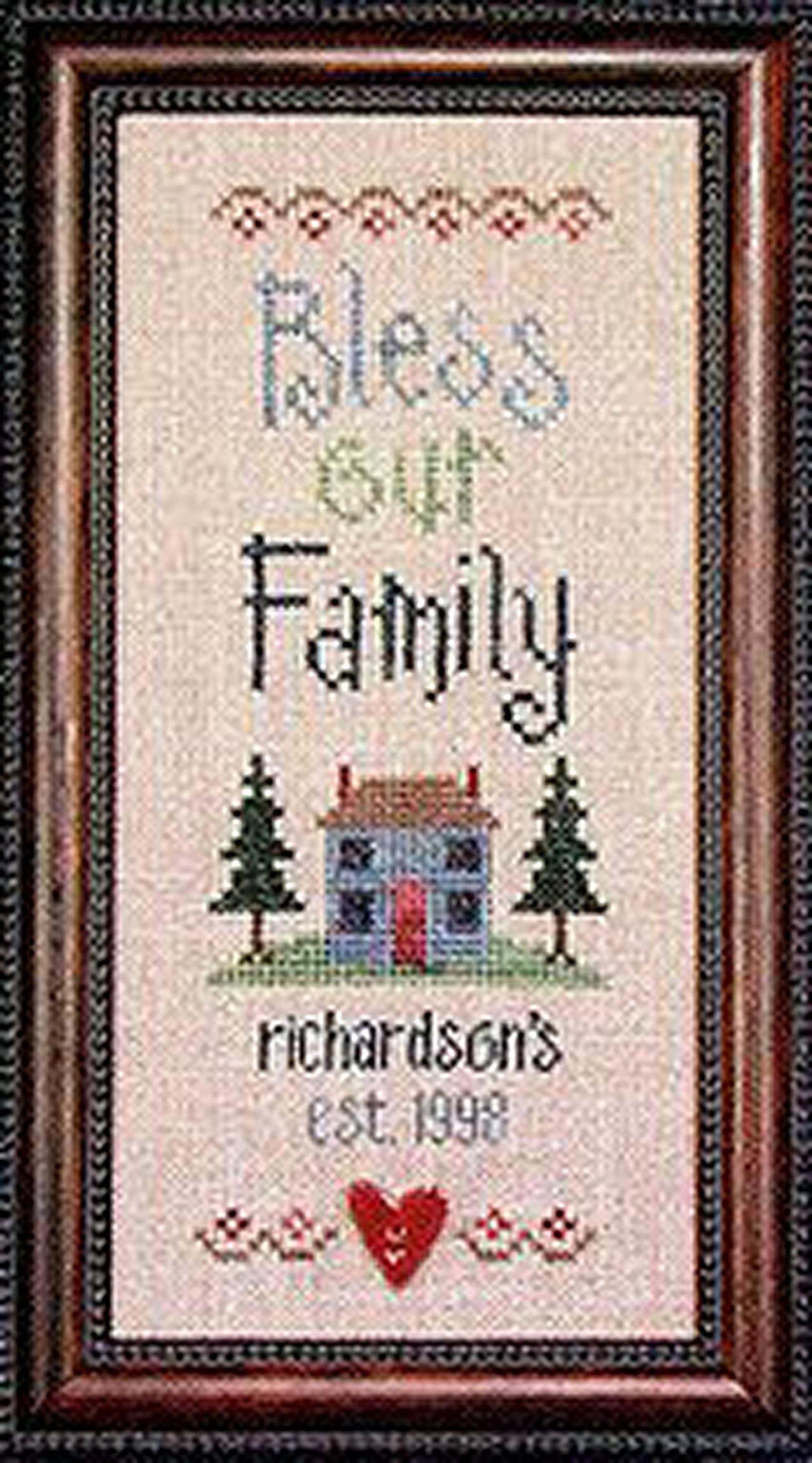 Lizzie Kate Bless Our Family S09 - Counted Cross Stitch Pattern Chart