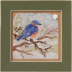 Mill Hill Buttons & Beads Winter Series Snowy Bluebird MH14-2534 Counted Cross Stitch Kit