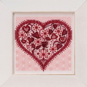 Mill Hill Buttons & Beads Spring Series Valentine Heart MH14-1912 Counted Cross Stitch Kit with JABC Button