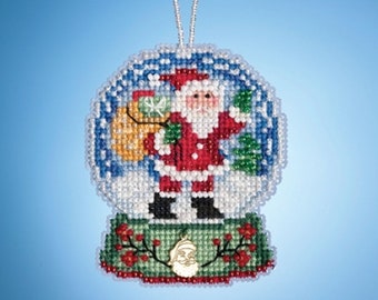 Mill Hill Snow Globe Charmed Ornaments, Santa Globe MH16-1931 Counted Cross Stitch Kit