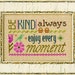Lizzie Kate Flip-It F148 - Be Kind Always - Counted Cross Stitch Chart Pattern with Button
