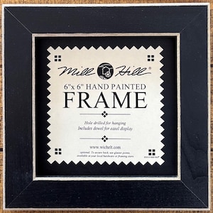 Mill Hill Matte Black Frame, GBFRM1 - 6" x 6" designed for Mill Hill Kits