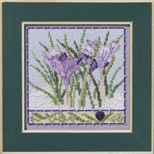 Mill Hill Buttons & Beads Winter Series Crocuses MH14-2436 Counted Cross Stitch Kit